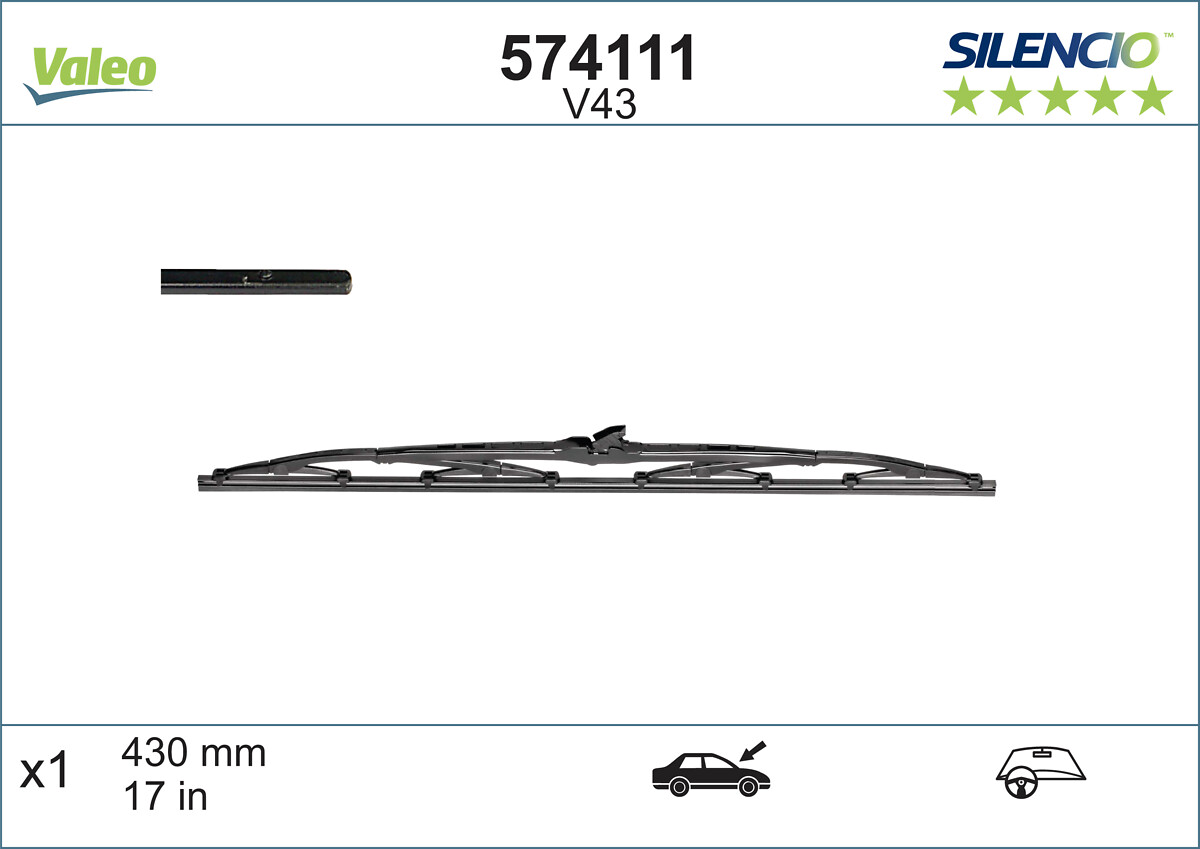 VALEO 1000092837 574111 - Ablaktörlő lapát